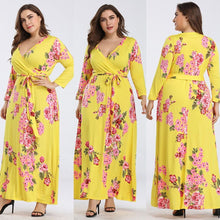 Load image into Gallery viewer, Summer Floral V Neck Clothes for Pregnant Women Printing  Long Sleeve Dress