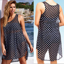 Load image into Gallery viewer, Bikini Cover Up Beach Dress Swimwear Black Sexy Spots Swimsuit Plus Size