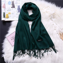 Load image into Gallery viewer, Winter Solid Color Warm Long Imitation Cashmere Shawls Scarf