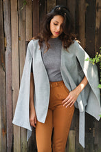 Load image into Gallery viewer, Long Sleeve Belt V Neck Winter Clock Coat
