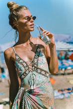 Load image into Gallery viewer, Floral V-Neck Backless Beach Boho Bikini Swimwear