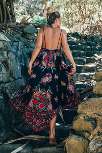 Summer Boho Sexy Retro Print Vintage Beach Dress