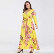 Load image into Gallery viewer, Summer Floral V Neck Clothes for Pregnant Women Printing  Long Sleeve Dress