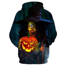 Load image into Gallery viewer, Halloween Horror Witch Pumpkin Lamp 3D Printing Unisex Sweatshirt Hoodie Baseball Uniform Cosplay costume