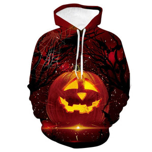Halloween Horror Witch Pumpkin Lamp 3D Printing Unisex Sweatshirt Hoodie Baseball Uniform Cosplay costume