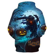 Load image into Gallery viewer, Halloween Horror Witch Pumpkin Lamp 3D Printing Unisex Sweatshirt Hoodie Baseball Uniform Cosplay costume