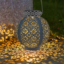 Load image into Gallery viewer, Waterproof Solar Lamp Retro Hollow Lantern Light Art Decorative Solar garden light Solar LED Light for Courtyard Landscape