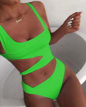 Load image into Gallery viewer, Sexy Cross Bandage One Piece Hollow Out Swimsuit