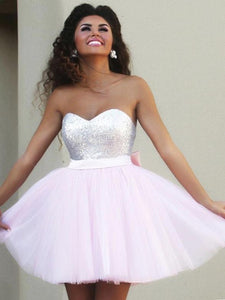 Short Lace Dress Banquet Party Dress Sequins Pink Sexy Mini Evening Wedding Dress