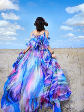 Load image into Gallery viewer, Hot beach chiffon dress sleeveless bohemia full dress holiday maxi dress