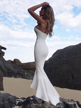 Load image into Gallery viewer, Sexy Halter Waist Slimming Bodycon Fishtail White Dress Evening Dress