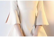 Load image into Gallery viewer, Solid Color Short Evening Dress Off Shoulder Banquet Bridesmaid Dress Elegant Slim Dress