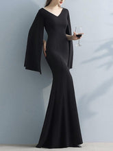 Load image into Gallery viewer, Solid Color Slim Bodycon Temperament Long Skirt Fishtail Long Elegant Evening Dress Banquet Dress