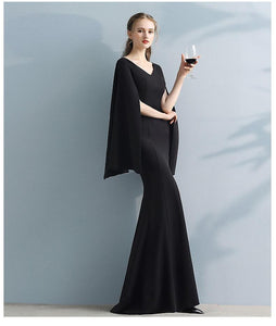 Solid Color Slim Bodycon Temperament Long Skirt Fishtail Long Elegant Evening Dress Banquet Dress