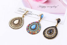 Load image into Gallery viewer, Vintage earrings fashion jewelry bohemia elegant gem rhinestone for women Xmas party