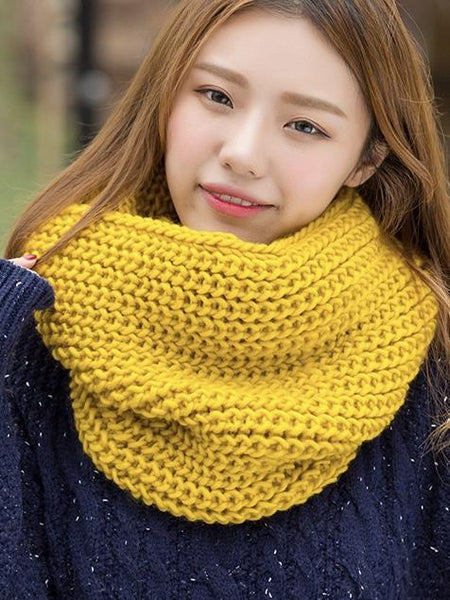 Solid Color Fashion 10 Colors Knitting Cape Scarf