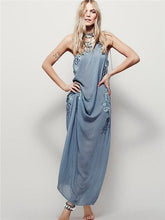 Load image into Gallery viewer, Bohemia Embroidered sequins elegant oneside shoulder long dress