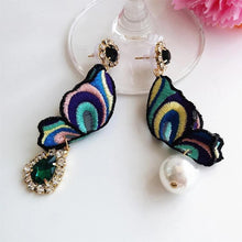 Load image into Gallery viewer, Fashion Butterfly retro earrings handcrafted wrap jewelry for party