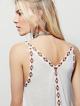 Load image into Gallery viewer, Bohemia style V-Neck Retro embroidery in the long section of the dress 2 color