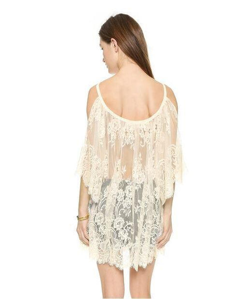 New suspenders lace perspective strapless beach sexy dress blouse