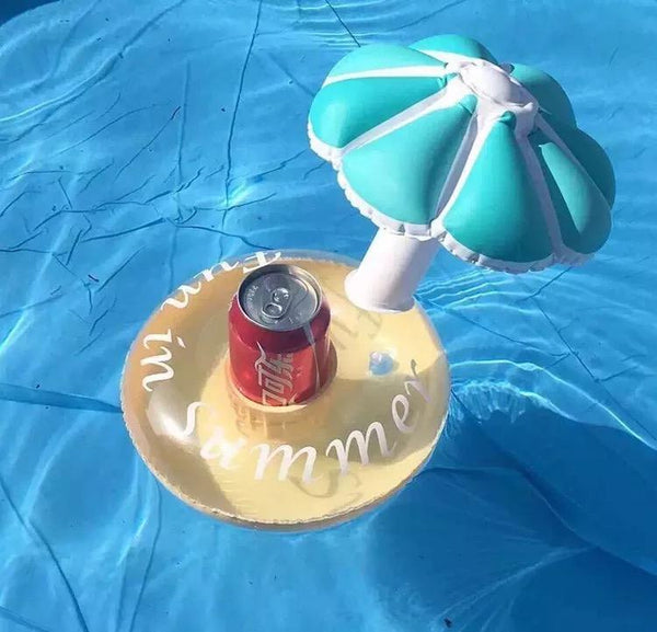 Inflatable Flower Floating Cup Holder Beer Drink Cup Sitting Mobile Phone Seat Swimming Toy