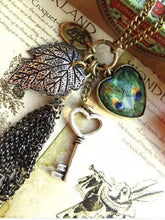 Load image into Gallery viewer, High Quality Retro Peacock Feather key Necklace