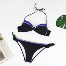 Load image into Gallery viewer, 5 Colors Contract Color Bikini Set Sexy Cute Bow Low Waist Bikini Swimwear Beachwear