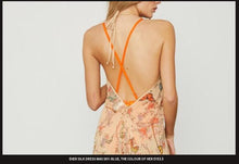 Load image into Gallery viewer, Floral Halter backless huge hem swing long dress