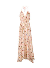 Load image into Gallery viewer, Floral Halter backless huge hem swing long dress