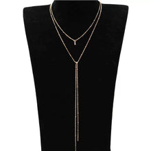 Load image into Gallery viewer, Two Layers CHOKER TASSEL NECKLACE