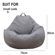 Load image into Gallery viewer, Lazy Sofa Cover Solid Chair Covers Without Filler Linen Cloth Lounger Seat Bean Bag Pouf Puff Couch Tatami Living Room Beanbags