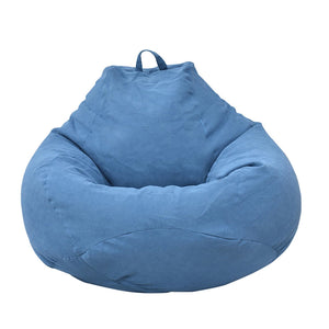 Lazy Sofa Cover Solid Chair Covers Without Filler Linen Cloth Lounger Seat Bean Bag Pouf Puff Couch Tatami Living Room Beanbags