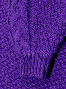 Loose Purple Long Sweater