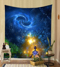 Load image into Gallery viewer, Nordic psychedelic hanging fabric background wall covering home decoration wall blanket tapestry bedroom wall hanging 95*73cm