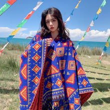 Load image into Gallery viewer, Ethnic Tibetan shawl cloak Warm Scarf