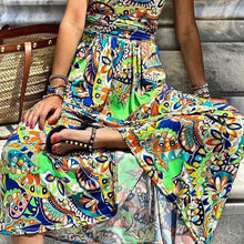 Load image into Gallery viewer, Fd293 Printed One Shoulder Sleeve Bohemian Long Dress