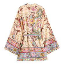 Load image into Gallery viewer, Rayon Cropped Kimono Belt Jacket Loose Bohemian Beach Cardigan