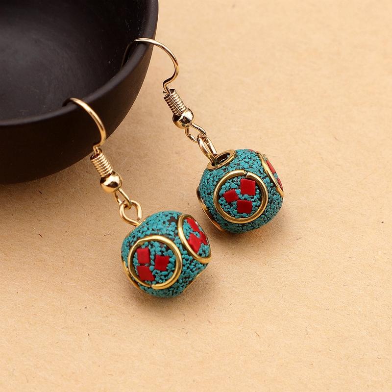 Nepalese style simple earrings