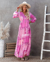 Load image into Gallery viewer, V-neck simple fashion temperament loose bohemian dress