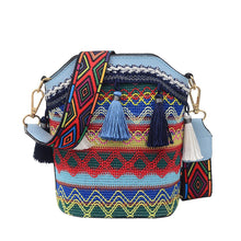 Load image into Gallery viewer, Women&#39;s bag shoulder bag ethnic style tassel messenger small bag women bucket bag