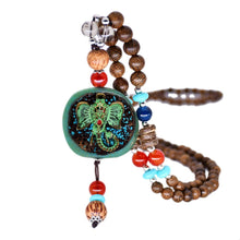 Load image into Gallery viewer, Nepal handmade original pendant wooden bead necklace female beads retro art necklace sweater chain clothing accessories