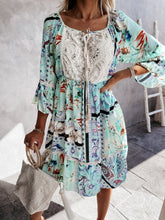 Load image into Gallery viewer, New lace dress printed dress in summer