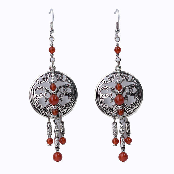 Ethnic Style Earrings Exaggerated Vintage Tassel Earrings Antique Style Earrings