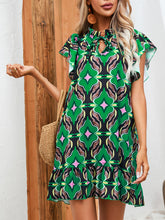 Load image into Gallery viewer, Dress summer print ruffled skirt