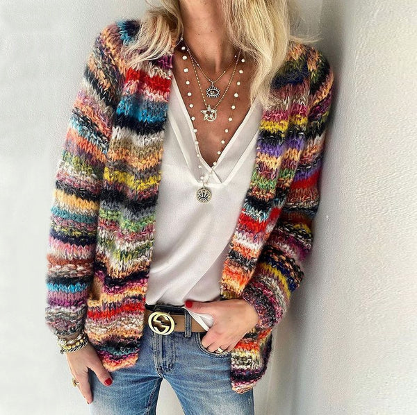 Sweater knitted cardigan thin coat loose coat women