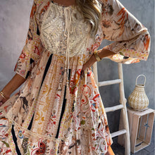 Load image into Gallery viewer, New lace dress printed dress in summer