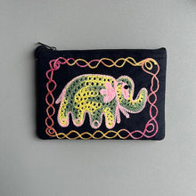 Load image into Gallery viewer, Nepali Hand-embroidered Suede Ethnic Style Mini Coin Purse Pocket Card Bag Short Fabric Coin Bag