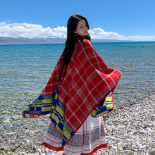 Load image into Gallery viewer, Ethnic Tibetan shawl cloak Warm Scarf