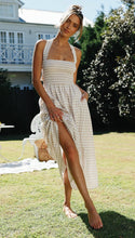 Load image into Gallery viewer, Dress Plaid Bandage Fashion Thin Waist Dress