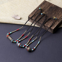 Load image into Gallery viewer, Tibetan ethnic style Nepal beads woven clavicle chain retro simple Joker fashion niche necklace